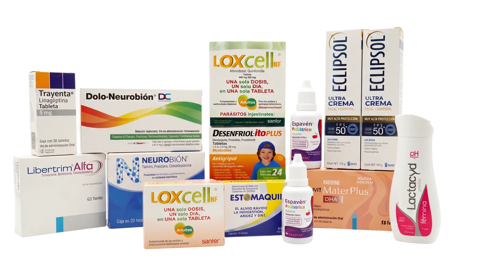 Selección de medicamentos de patente y genéricos distribuidos por Cabsor